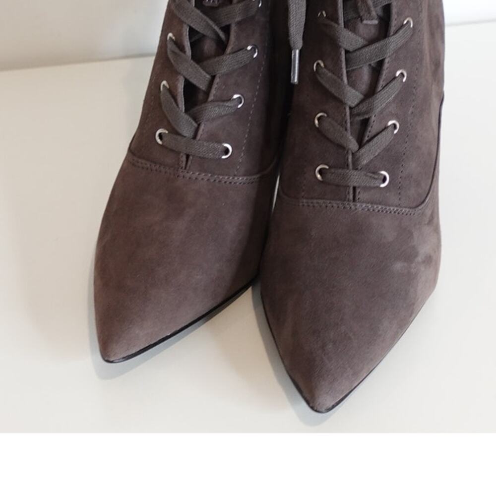 Steve Madden Jinx Mocha Suede/ Stiletto Heel /ANKLE Booties - Picture 3 of 10